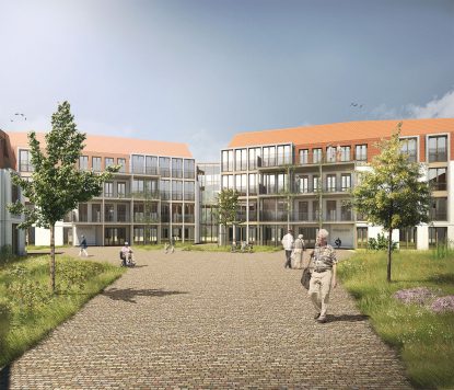 Het ontwerp voorziet in 120 appartementen en ondersteunende ruimten voor dementerenden.
Wij hebben ondersteuning geboden bij het bouwkundige 3D model van het definitief ontwerp en de omgevingsvergunningaanvraag voor Wiegerinck Architectuur.
