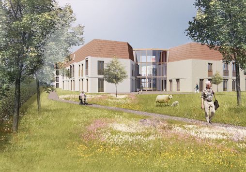 Het ontwerp voorziet in 120 appartementen en ondersteunende ruimten voor dementerenden.
Wij hebben ondersteuning geboden bij het bouwkundige 3D model van het definitief ontwerp en de omgevingsvergunningaanvraag voor Wiegerinck Architectuur.
